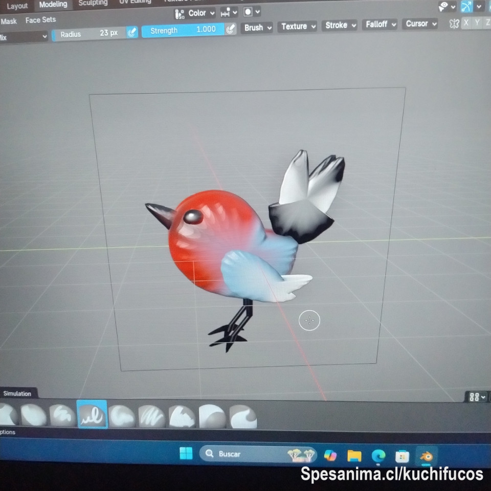 Para modelar pájaros (o pokemones en este caso) se necesita mucha paciencia y claramente... Yo no la tengo 😂😂 
Weno... Al menos se parece ¿Que opinan ustedes? 😅